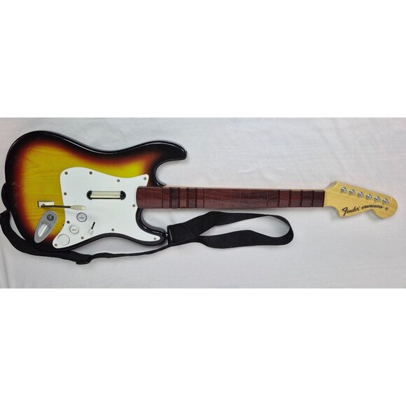 Playstation Rockband Video Game Harmonix Guitar Controller Fender Stratocaster - Picture 1 of 5